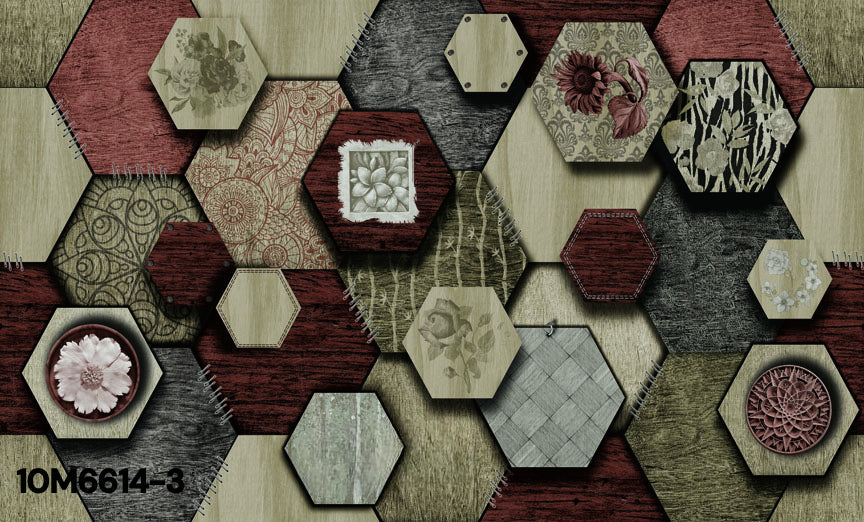 ورق حائط مودرن 10 متر مربع - 10M6614-3-D