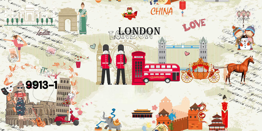 ورق حائط مودرن 15 متر مربع - 9913-1-D