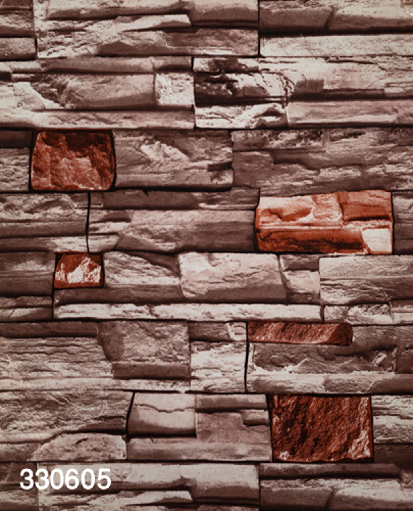 ورق حائط حجري 15 متر مربع - 330605-D