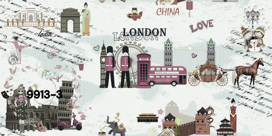 ورق حائط مودرن 15 متر مربع - 9913-3-D