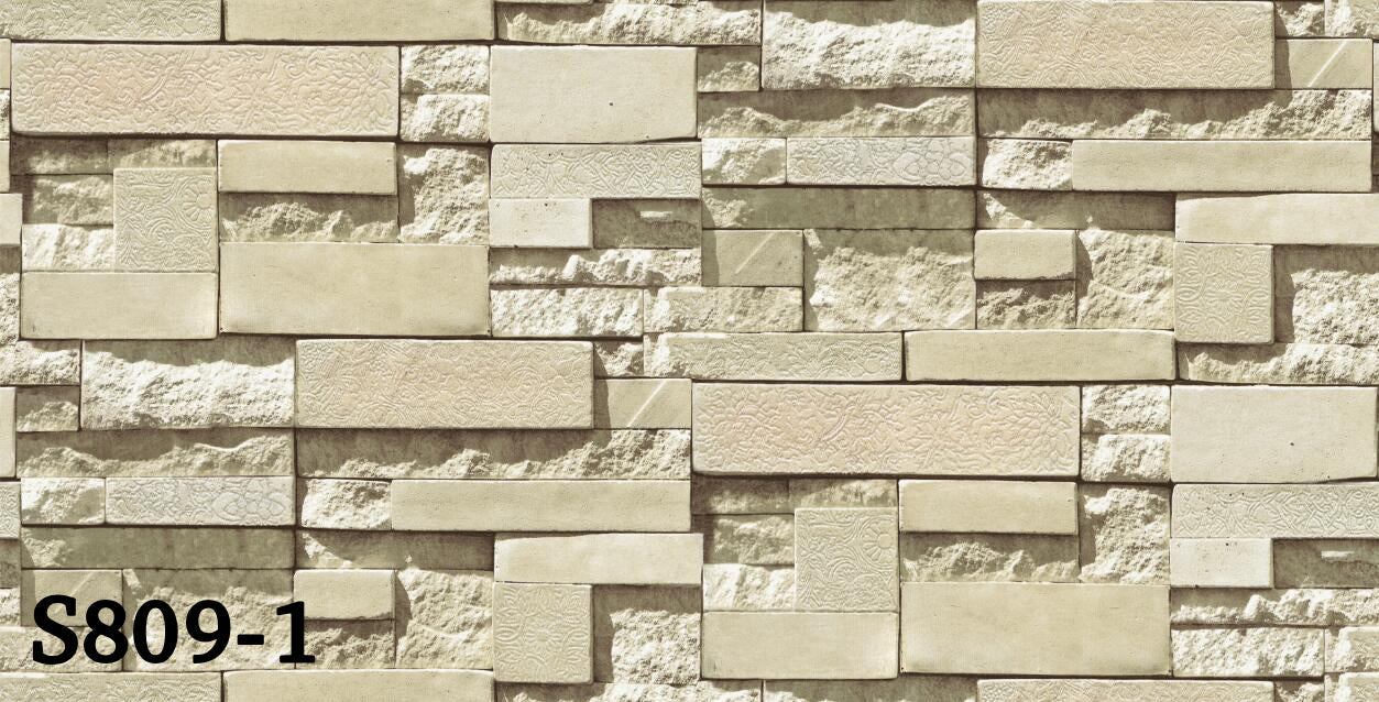 ورق حائط حجري 15 متر مربع - S809-1-D